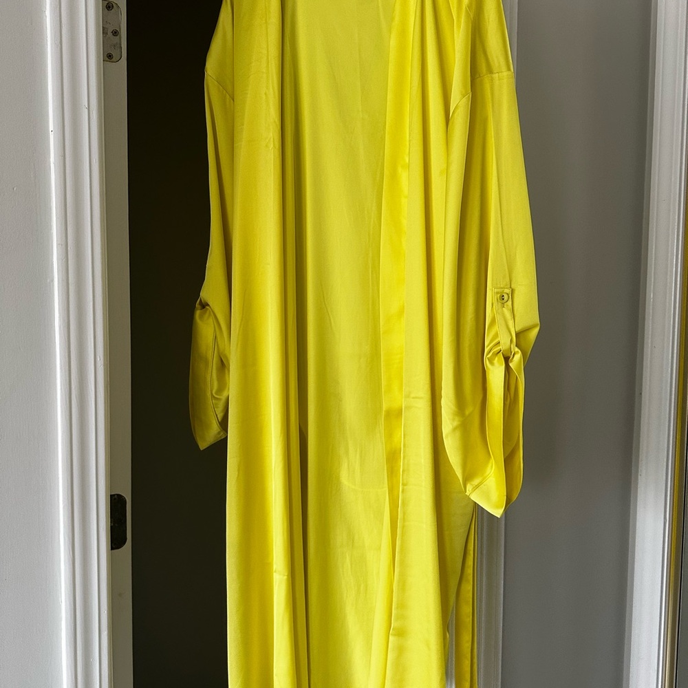 Vibrant Yellow Long Sleeve Robe